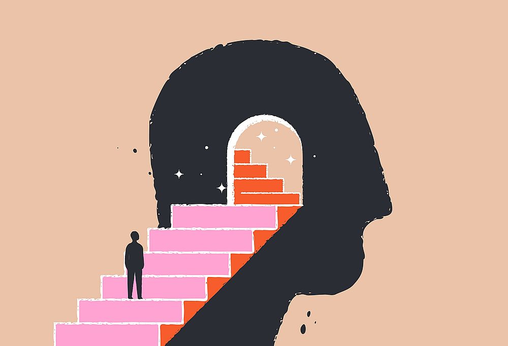 Psychology,,Philosophy,,Therapy,Concept.,Abstract,Illustration,Of,A,Human,Head